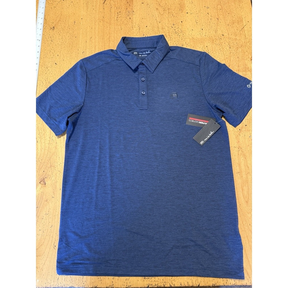 TravisMathew "The Heater" polo shirt - Medium New W/ Tags Navy Blue